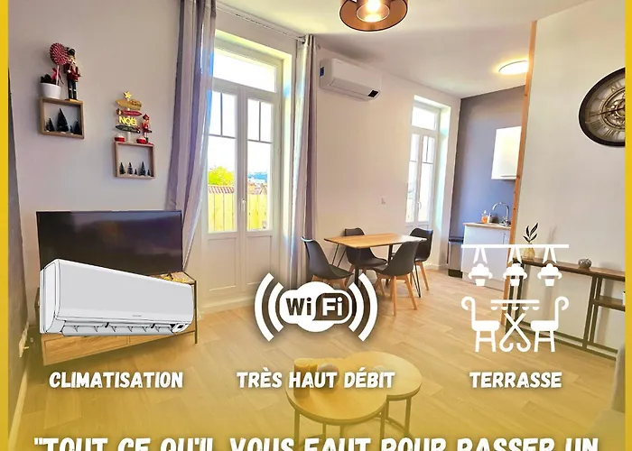 Elegant T2 Au Calme Avec Terrasse Et Climatisation