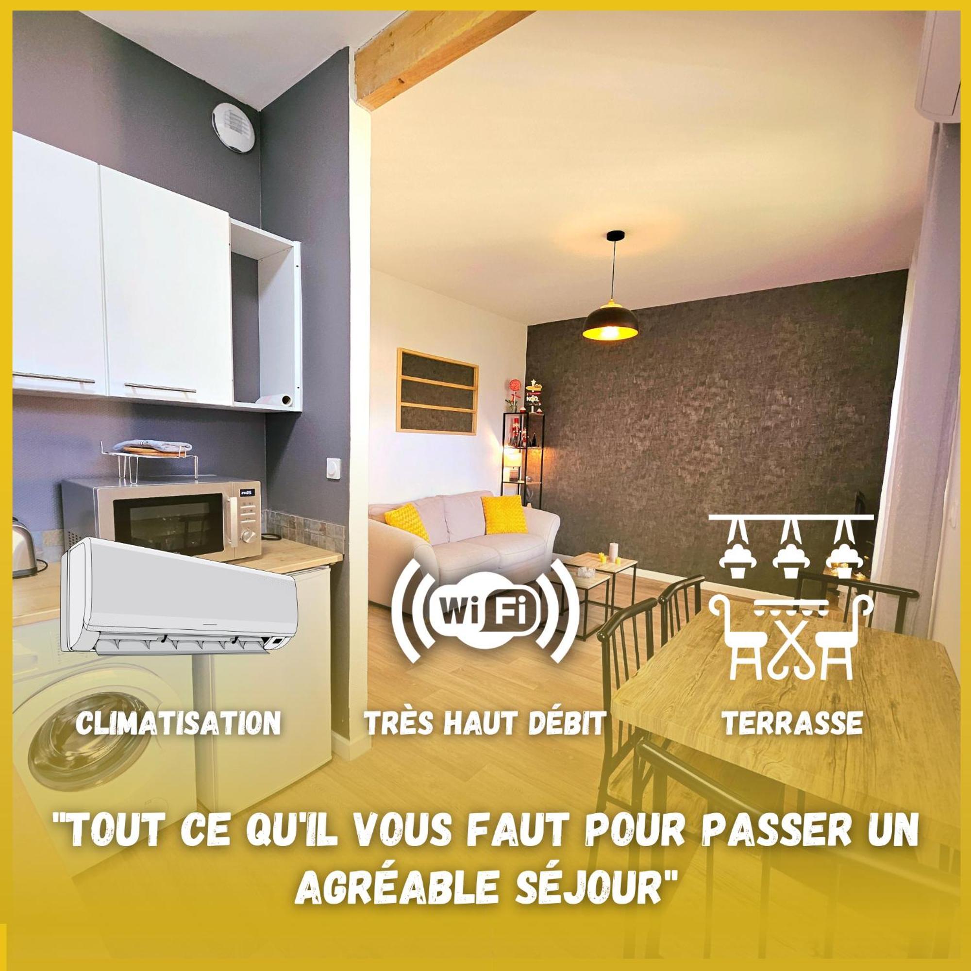 Elegant T2 Au Calme Avec Terrasse Et Climatisation